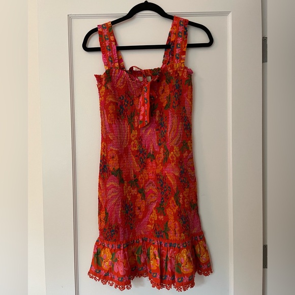 Farm Rio Red Spring Bananas Mini Dress - Picture 2 of 9